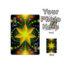 Christmas Star Fractal Symmetry Playing Cards 54 (mini)  by Celenk