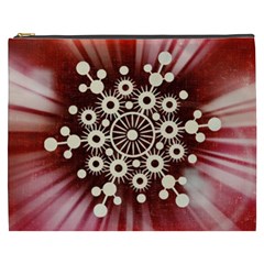 Background Star Red Abstract Cosmetic Bag (xxxl)  by Celenk