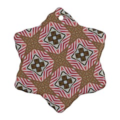 Pattern Texture Moroccan Print Snowflake Ornament (two Sides) by Celenk