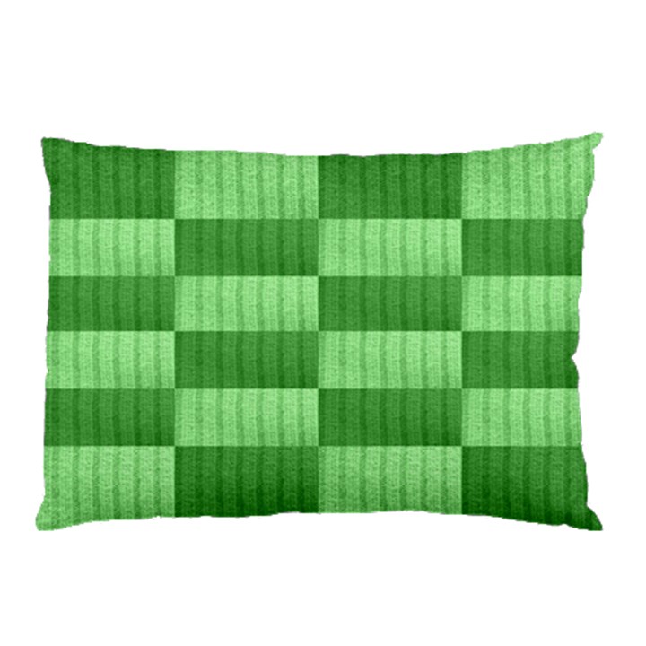 Wool Ribbed Texture Green Shades Pillow Case (Two Sides)