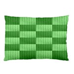 Wool Ribbed Texture Green Shades Pillow Case (Two Sides) Back