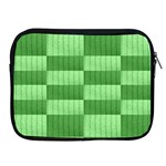 Wool Ribbed Texture Green Shades Apple iPad 2/3/4 Zipper Cases Front