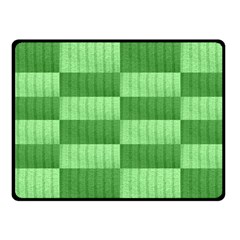 Wool Ribbed Texture Green Shades Fleece Blanket (small) by Celenk