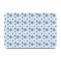 Snowflakes Winter Christmas Card Plate Mats by Celenk