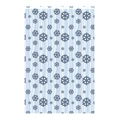 Snowflakes Winter Christmas Card Shower Curtain 48  X 72  (small)  by Celenk