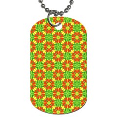 Pattern Texture Christmas Colors Dog Tag (Two Sides)