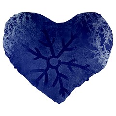 Winter Hardest Frost Cold Large 19  Premium Heart Shape Cushions by Celenk