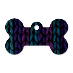 Background Weave Plait Blue Purple Dog Tag Bone (one Side) by Celenk