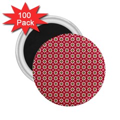 Christmas Wrapping Paper 2 25  Magnets (100 Pack)  by Celenk