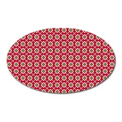 Christmas Wrapping Paper Oval Magnet by Celenk