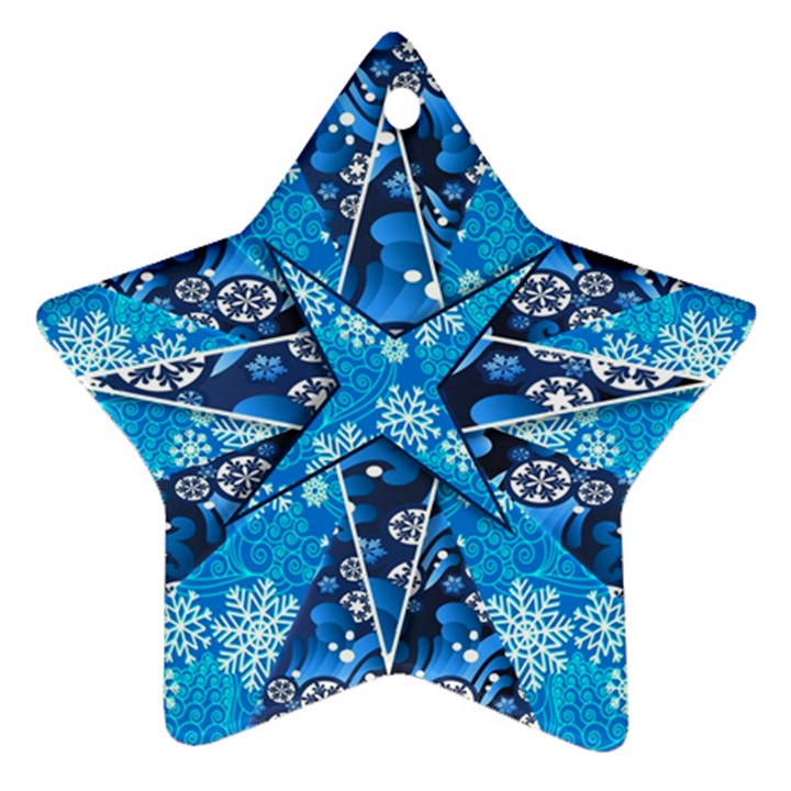 Christmas Background Wallpaper Ornament (Star)