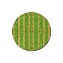 Seamless Tileable Pattern Design Rubber Round Coaster (4 Pack)  by Celenk