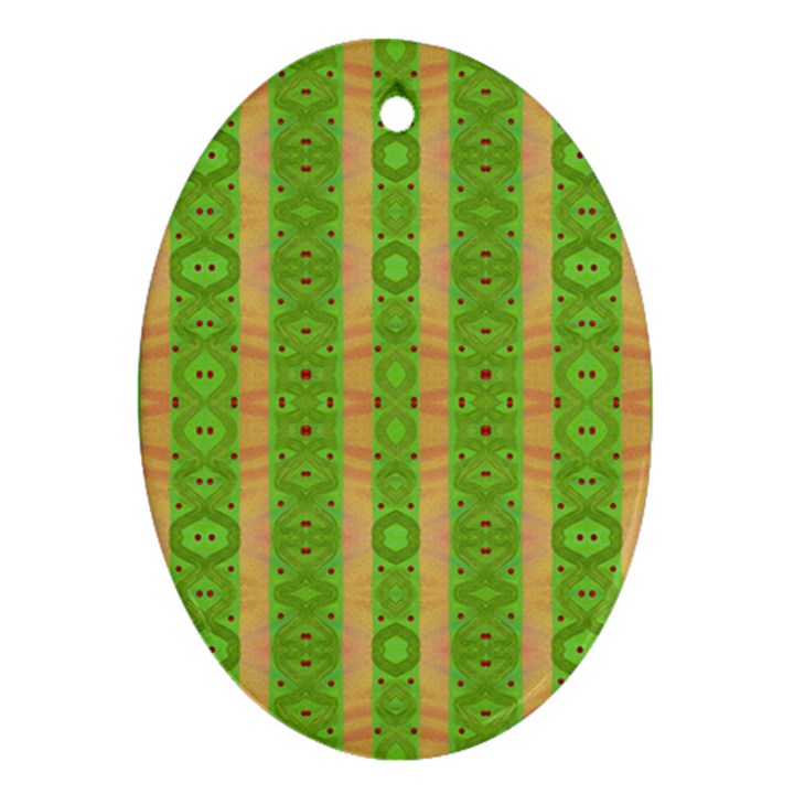 Seamless Tileable Pattern Design Oval Ornament (Two Sides)