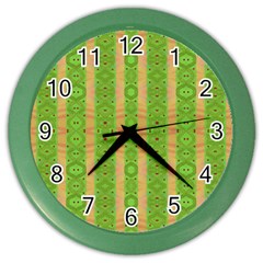 Seamless Tileable Pattern Design Color Wall Clocks by Celenk