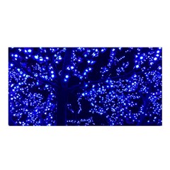 Lights Blue Tree Night Glow Satin Shawl by Celenk