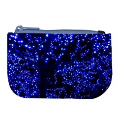 Lights Blue Tree Night Glow Large Coin Purse by Celenk