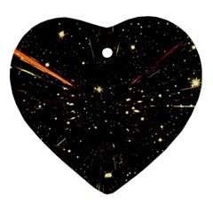 Star Sky Graphic Night Background Ornament (heart) by Celenk