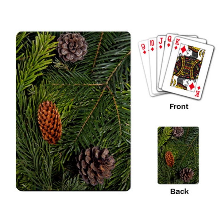 Branch Christmas Cone Evergreen Playing Card