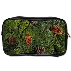 Branch Christmas Cone Evergreen Toiletries Bags 2-side by Celenk