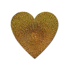 Background Gold Pattern Structure Heart Magnet by Celenk