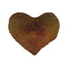 Background Gold Pattern Structure Standard 16  Premium Heart Shape Cushions by Celenk