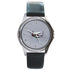 P-51 Mustang Flying Round Metal Watch