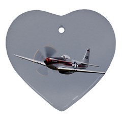 P-51 Mustang Flying Heart Ornament (two Sides) by Ucco