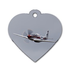 P-51 Mustang Flying Dog Tag Heart (one Side) by Ucco