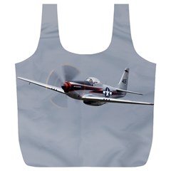 P-51 Mustang Flying Full Print Recycle Bags (l)  by Ucco