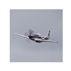 P-51 Mustang Flying Small Satin Scarf (square) by Ucco