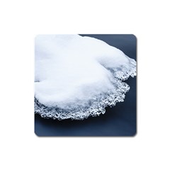 Ice, Snow And Moving Water Square Magnet by Ucco