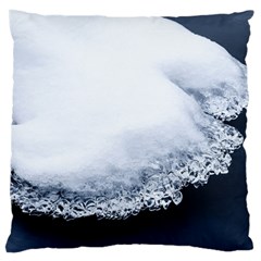 Ice, Snow And Moving Water Large Cushion Case (one Side) by Ucco