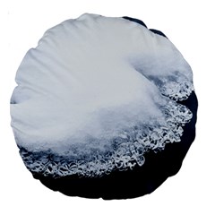 Ice, Snow And Moving Water Large 18  Premium Round Cushions by Ucco