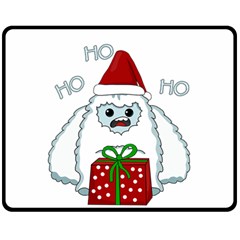 Yeti Xmas Double Sided Fleece Blanket (medium)  by Valentinaart