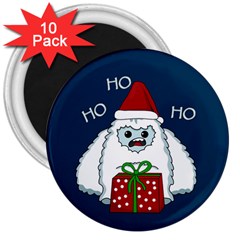 Yeti Xmas 3  Magnets (10 Pack)  by Valentinaart