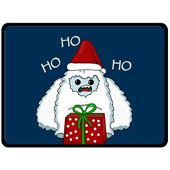 Yeti Xmas Double Sided Fleece Blanket (large)  by Valentinaart