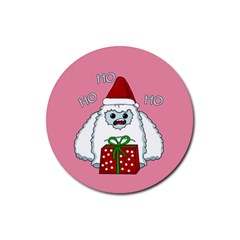 Yeti Xmas Rubber Round Coaster (4 Pack)  by Valentinaart