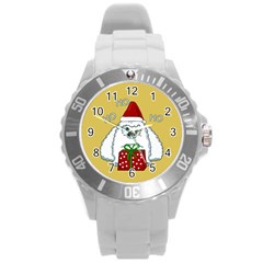 Yeti Xmas Round Plastic Sport Watch (l) by Valentinaart