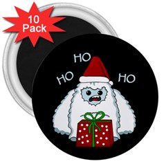 Yeti Xmas 3  Magnets (10 Pack)  by Valentinaart