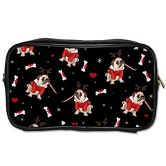 Pug Xmas Pattern Toiletries Bags 2-side by Valentinaart