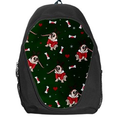 Pug Xmas Pattern Backpack Bag by Valentinaart