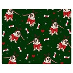 Pug Xmas Pattern Double Sided Flano Blanket (Medium)  60 x50  Blanket Front