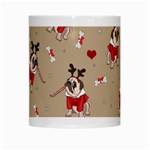 Pug Xmas Pattern White Mugs Center