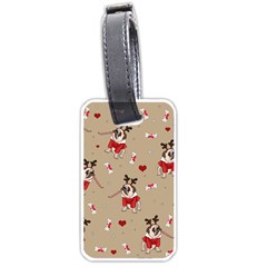 Pug Xmas Pattern Luggage Tags (two Sides) by Valentinaart