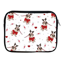 Pug Xmas Pattern Apple Ipad 2/3/4 Zipper Cases by Valentinaart