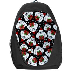 Yeti Xmas Pattern Backpack Bag by Valentinaart