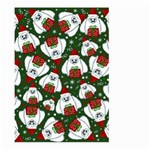 Yeti Xmas pattern Large Garden Flag (Two Sides) Back