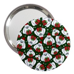 Yeti Xmas Pattern 3  Handbag Mirrors by Valentinaart