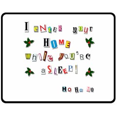 Santa s Note Double Sided Fleece Blanket (medium)  by Valentinaart