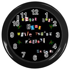 Santa s Note Wall Clocks (black) by Valentinaart